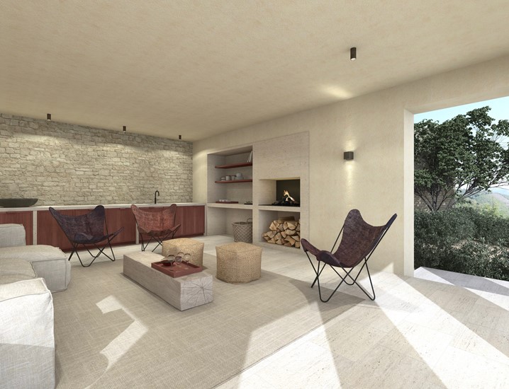 Transformation et extension - villa avec chambres d'hôtes et piscine  Impressie 3