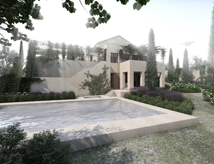 Verbouwing en uitbreiding - villa met gastenkamers en zwembad  Impressie 1