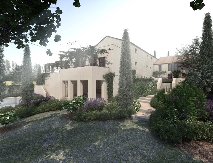 Verbouwing en uitbreiding - villa met gastenkamers en zwembad  Impressie 1