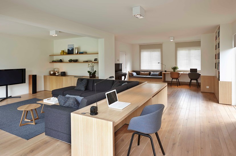 Transformation - maison mitoyenne Bureau et coin salon Impressie 1