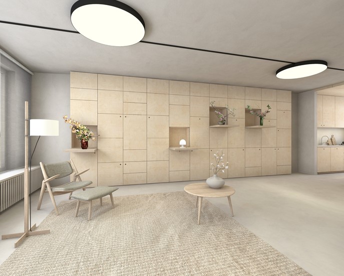 Verbouwing - rijwoning met flexibiliteit wonen / werken  Impressie 1